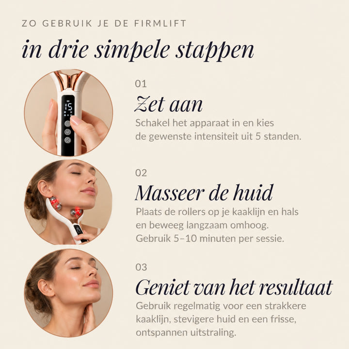 FirmLift 5-in-1 EMS Gezichtsmassager | KLINISCHE LIFTING THUIS