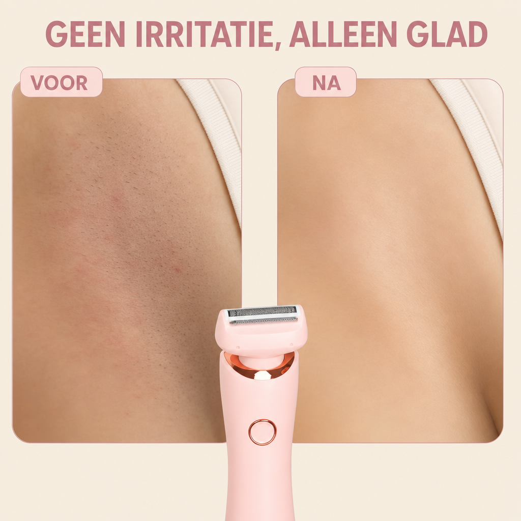 Voor en na - geen irritatie